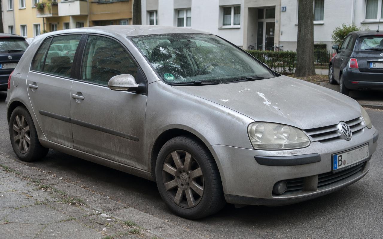 Außenreinigung, vorher